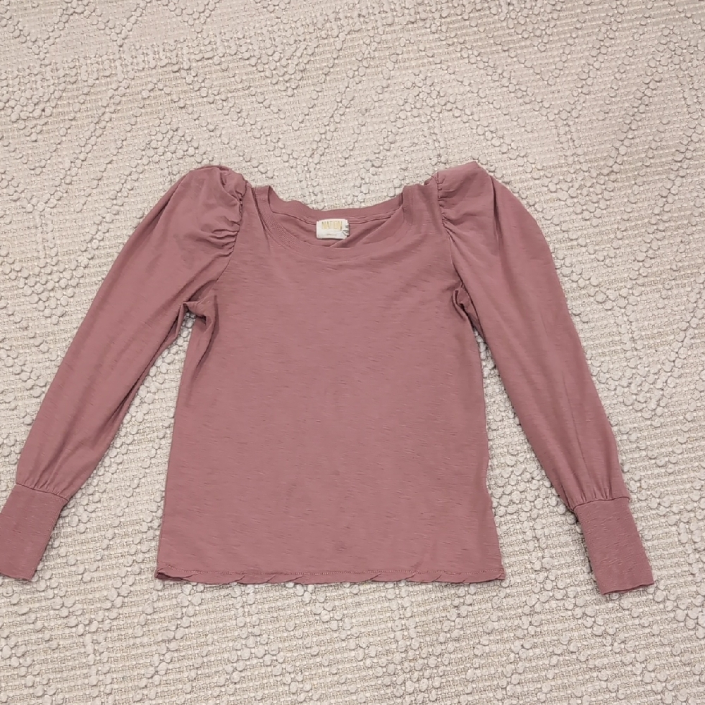 Nation LTD Dusty Pink Long Sleeve Top